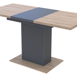Boston Oak Sonoma / Graphite dining table 150x70x79